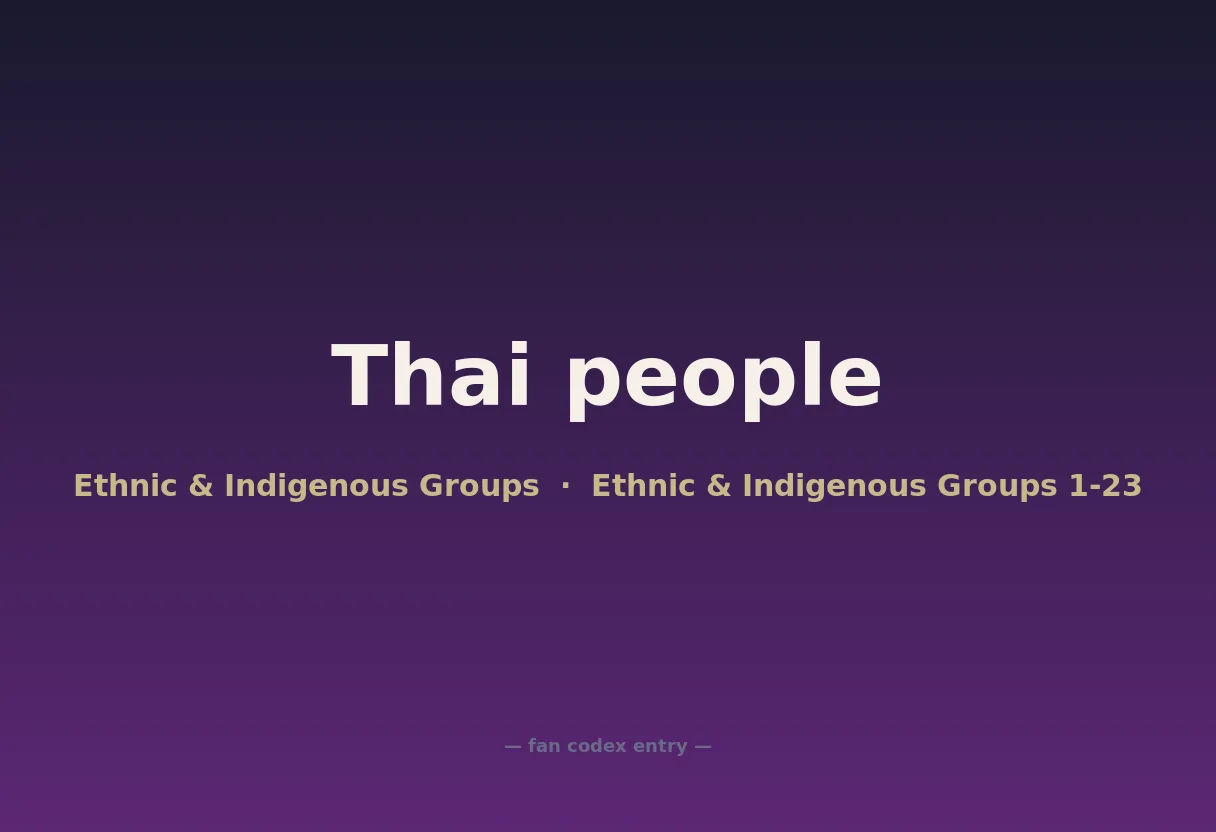 Thai people