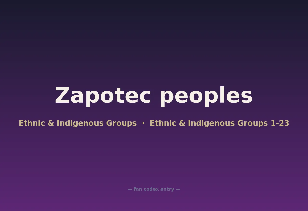 Zapotec peoples